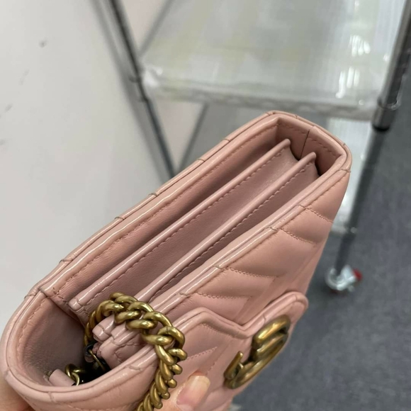 100% Authentic Gucci GG Marmont WOC Leather Shoulder Bag - Picture 8 of 14